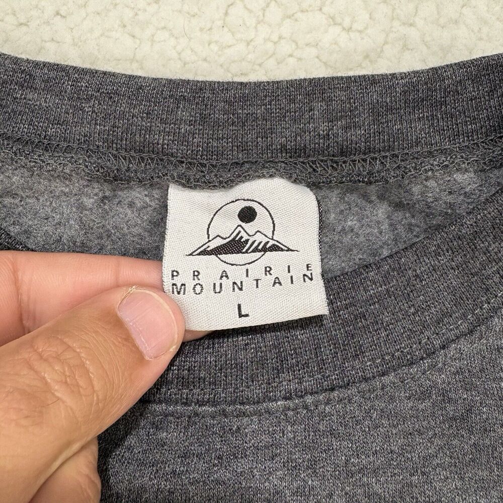 Cherokee North Carolina Graphic Sweatshirt Large Grey Prairie Mountain Native - Picture 3 of 7